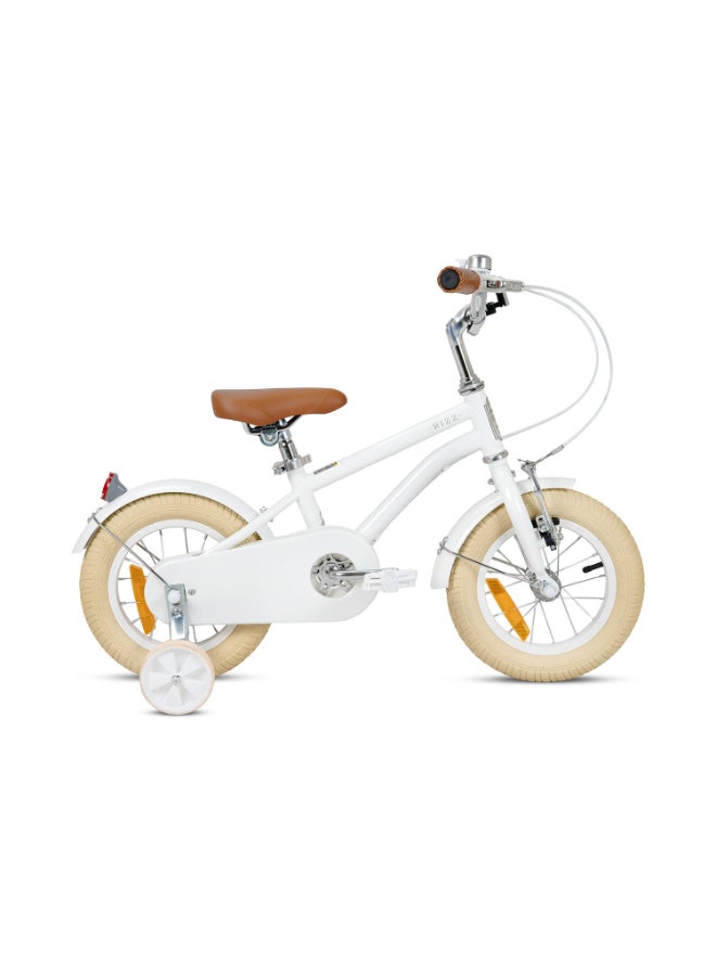 RIZZ Platinum Junior Classic 16-Inch Kids Bike | 16-Inch Wheel Size | Adjustabe Seat | Training Wheels | White - Image 1